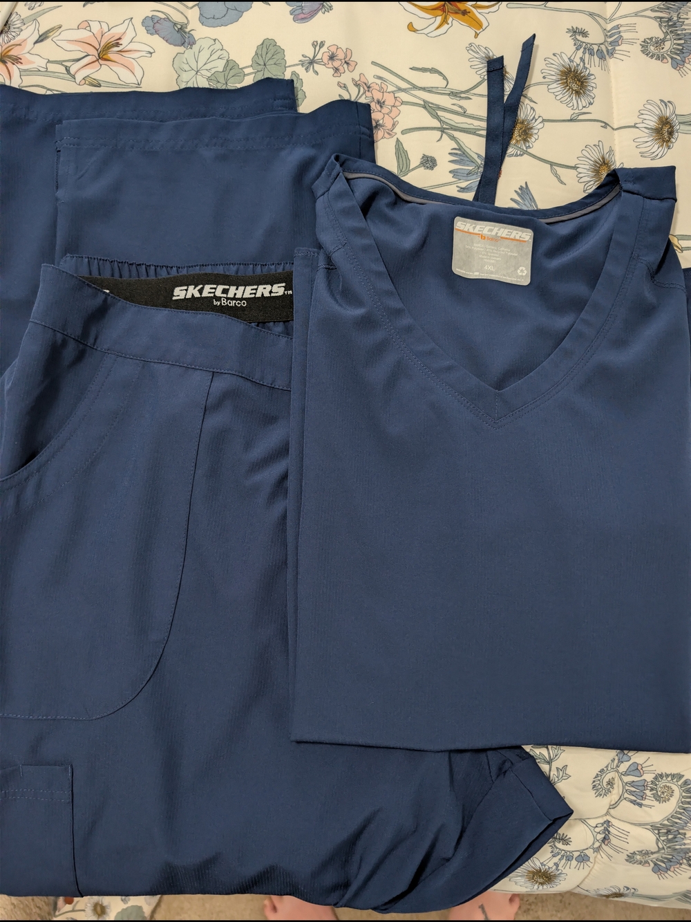 Barco Uniforms Navy V-Neck Scrub Top, Jacket and Pants Set 3XL